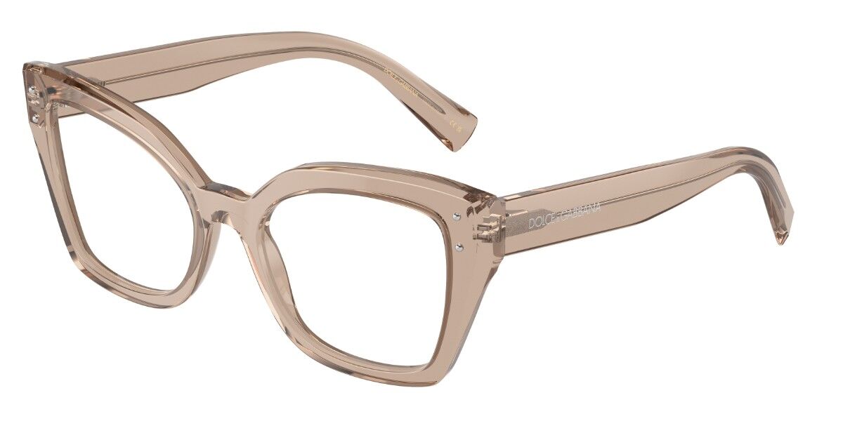 Dolce & Gabbana DG3386F Asian Fit 3432 Women's Eyeglasses Brown Size 53 (Frame Only) - Blue Light Block Available