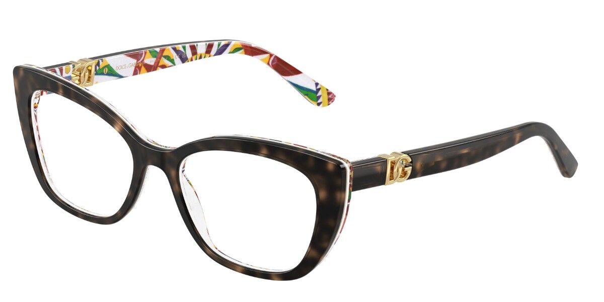 Dolce & Gabbana DG3398 3217 Women's Eyeglasses Tortoiseshell Size 54 (Frame Only) - Blue Light Block Available