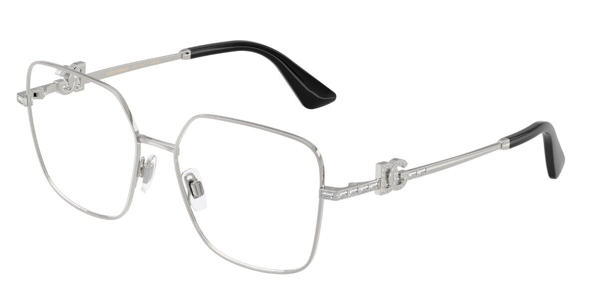 Dolce & Gabbana DG1367B 05 54 Lunettes De Vue Femme Argentées