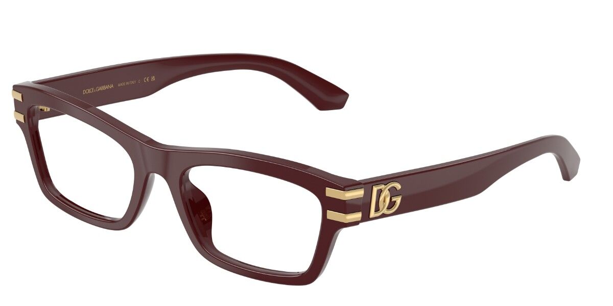 Dolce & Gabbana DG3454 3091 52 Lunettes De Vue Femme Bordeaux