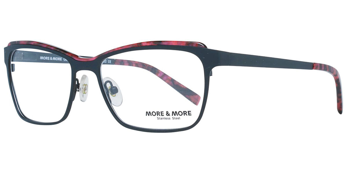 Photos - Glasses & Contact Lenses MORE & MORE 50512 600 Women's Eyeglasses Black Size 54 (Frame 