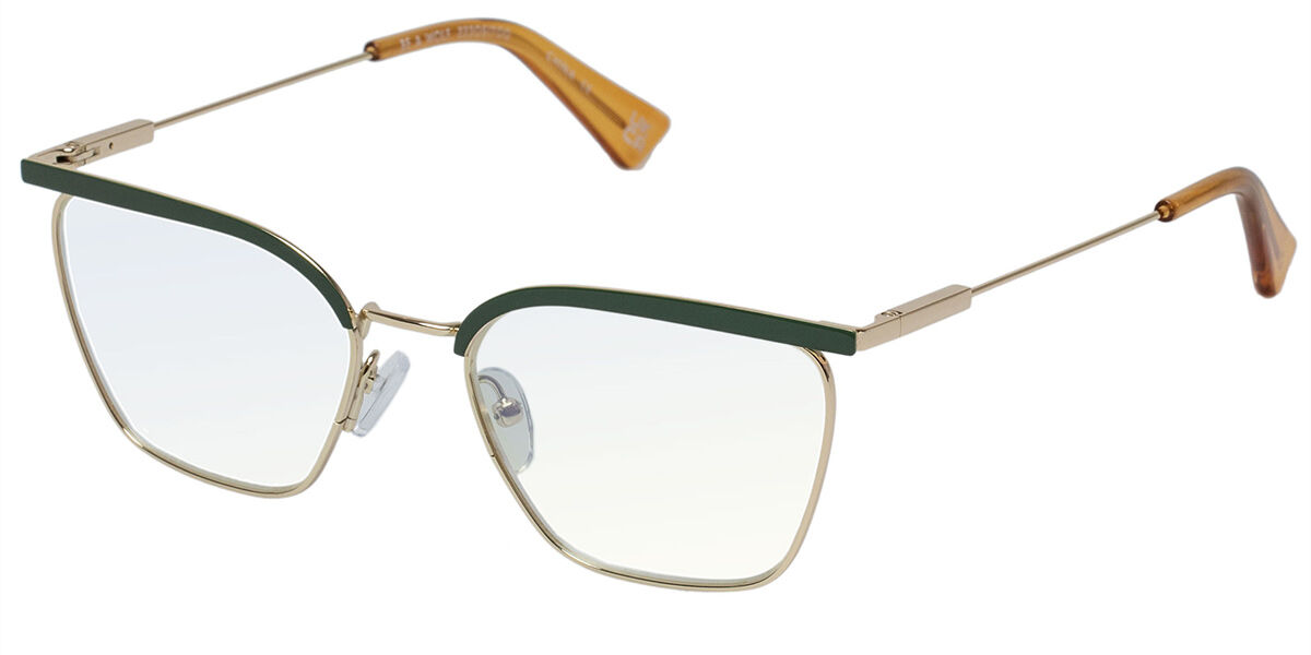 The Book Club Be A Wolf Blåa-Light Block TBC223051720 +2.00 Gröna Glasögon (Endast Båge) Kvinna