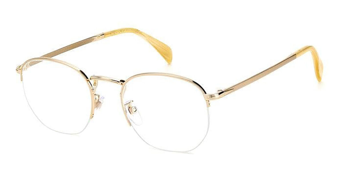 David Beckham DB 1087 IDA Men's Eyeglasses Gold Size 50 - Blue Light Block Available