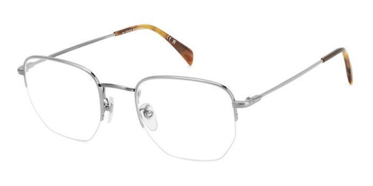 Photos - Glasses & Contact Lenses David Beckham DB 1153/G Asian Fit 6LB Men's Eyeglasses Silve 