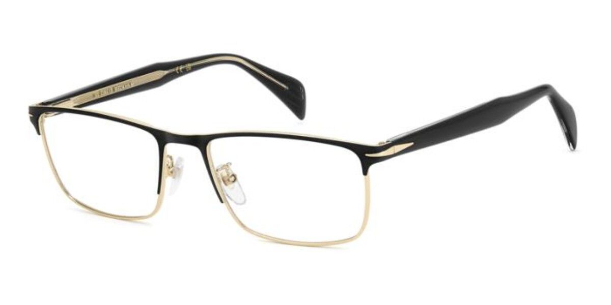 Lunettes De Vue David Beckham DB 1015 - Monture Dorée, Verres Bleu Miroir, Taille 52/21/150, Neuf Avec étiquettes