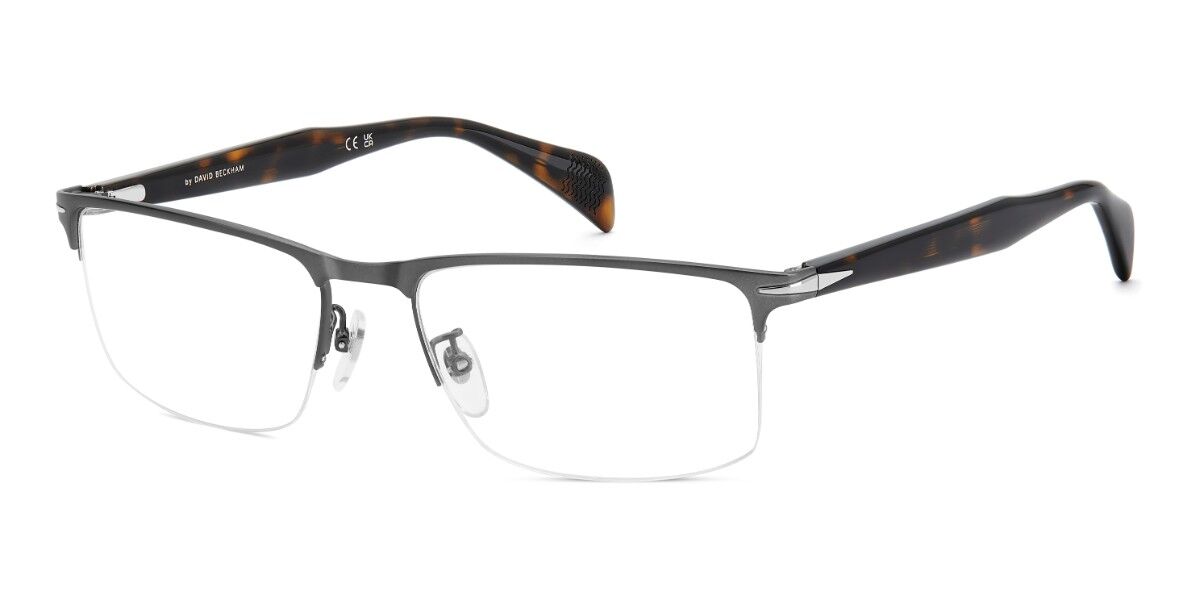 Photos - Glasses & Contact Lenses David Beckham DB 1244/G Asian Fit Men's Glasses, Silver, Size 59 