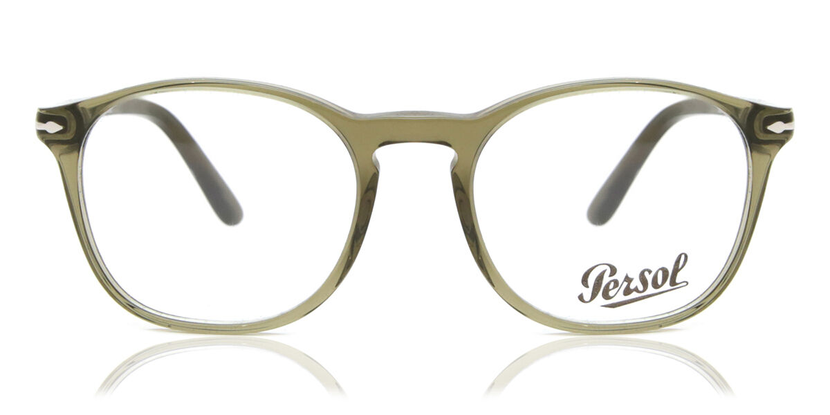 Photos - Glasses & Contact Lenses Persol PO3007V 1142 Men's Eyeglasses Green Size 50  - B (Frame Only)