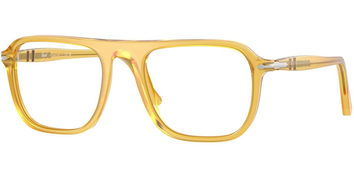 Persol PO3359V JACQUES 204 Men's Eyeglasses Yellow Size 53 (Frame Only) - Blue Light Block Available