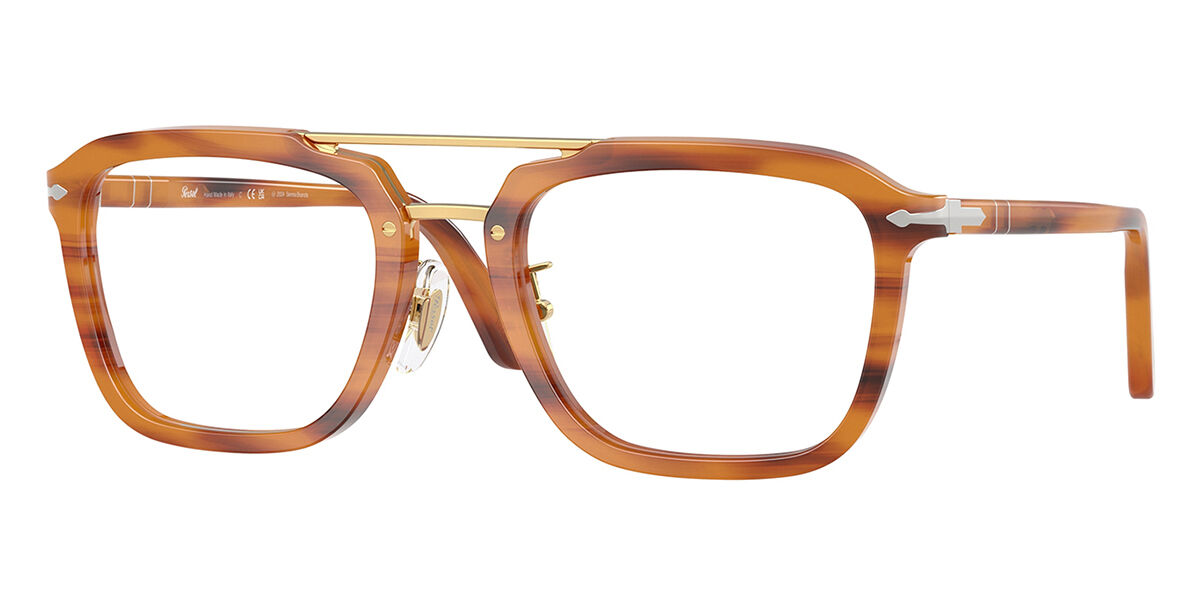 Persol PO0204V 960 Men's Eyeglasses Brown Size 52 (Frame Only) - Blue Light Block Available