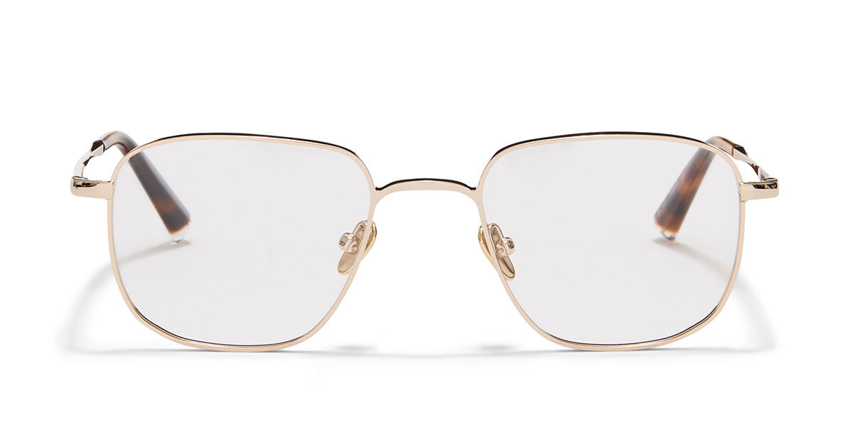 Taylor Morris TM045 C2 Square Light Gold Frame Eyeglasses ...