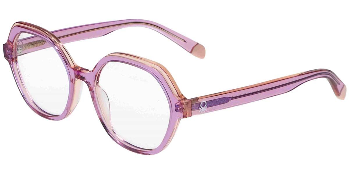 United Colors Of Benetton 1147 774 Women's Eyeglasses Purple Size 51 (Frame Only) - Blue Light Block Available