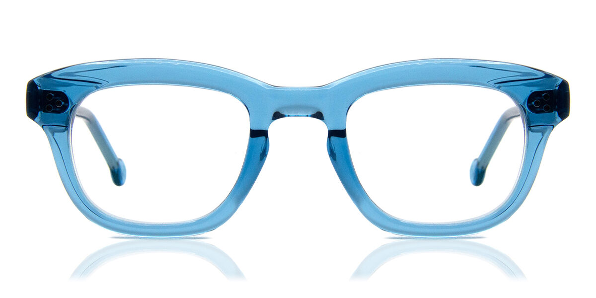 Bio 1024 Spectacle Frame LA Eyeworks Bouma 1024 Eyeglasses in Transparent Barbicide Blue ...