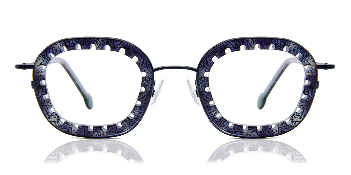 Lunettes Vintage L.A. Eyeworks BINGO 297, Monture Carrée Rouge Et Bleu En Acétate - Neuf Sans étiquette