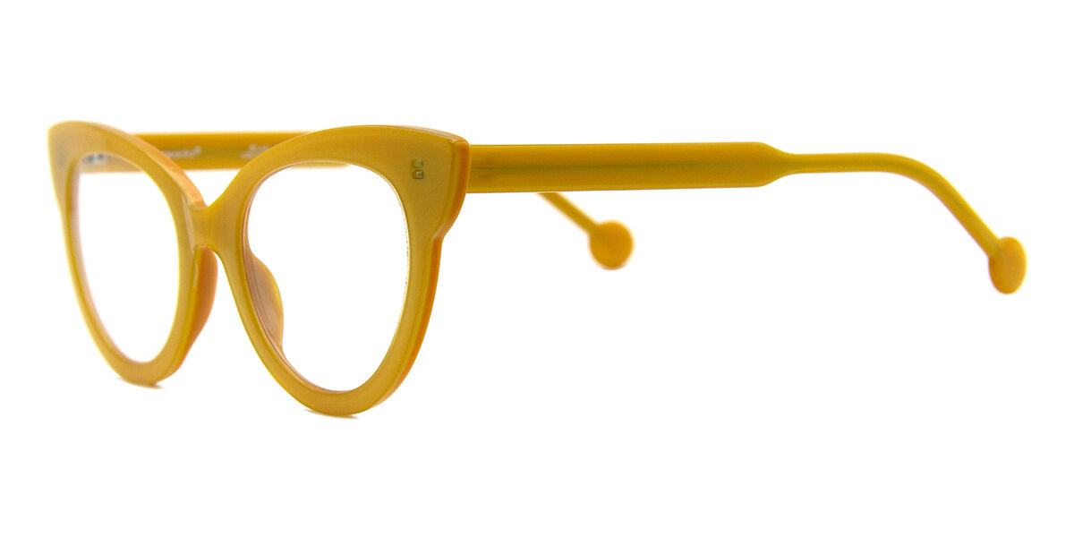 LA Eyeworks Archie 955 Cat Eye Yellow Frame Eyeglasses ...