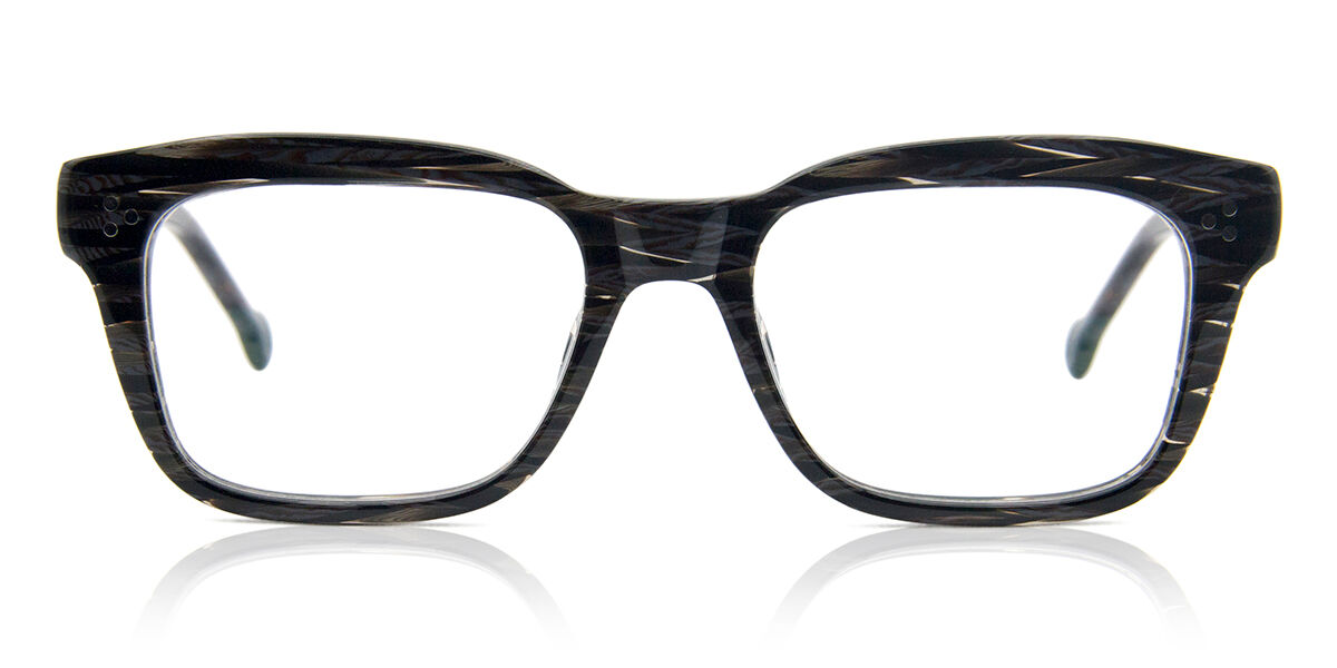 LA Eyeworks Duke Minus 681 Men's Eyeglasses Grey Size 55 (Frame Only) - Blue Light Block Available