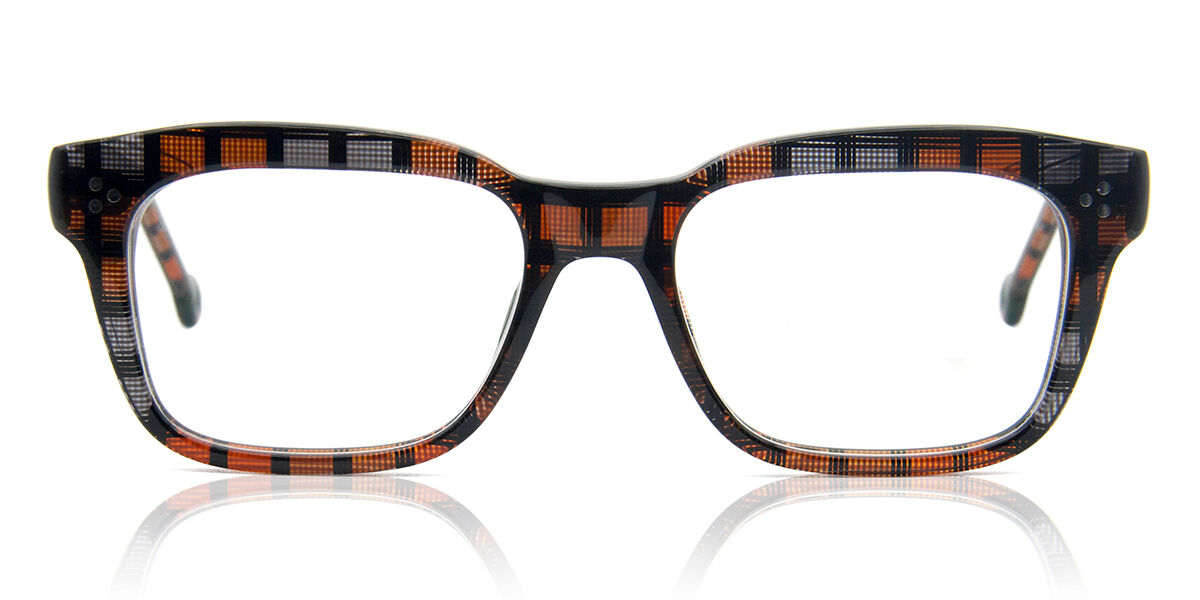 LA Eyeworks Duke Minus 706 Men's Eyeglasses Brown Size 55 (Frame Only) - Blue Light Block Available