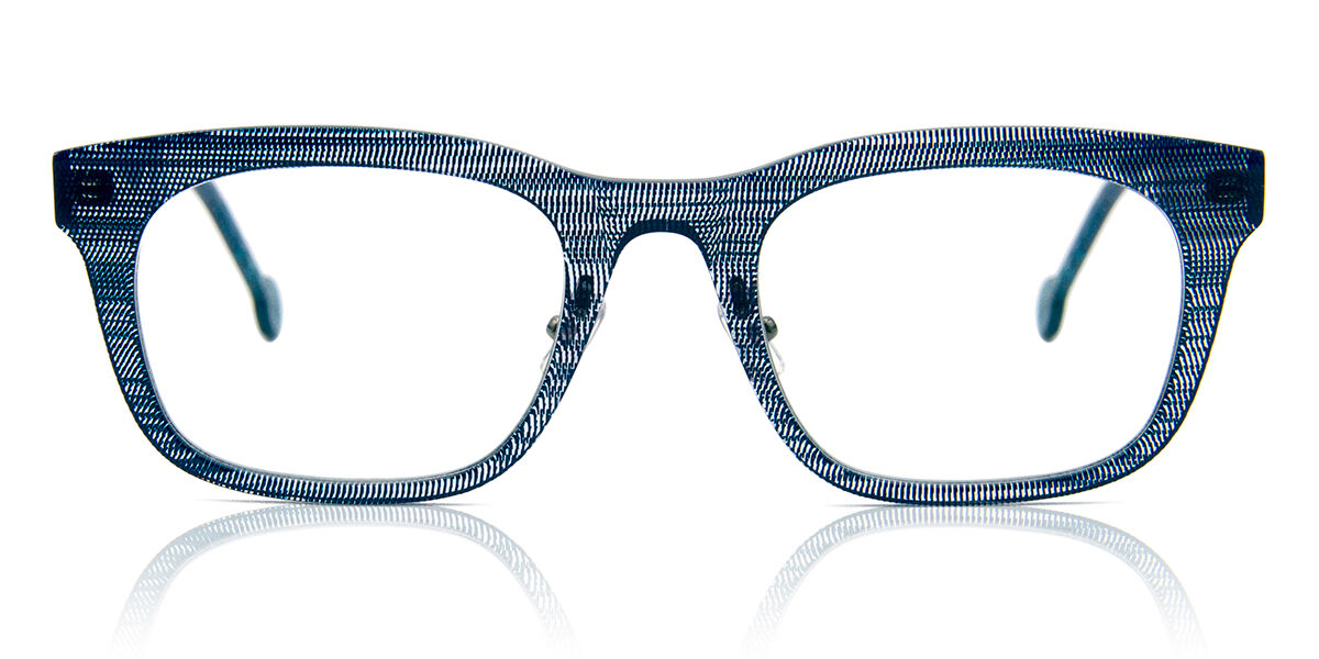 LA Eyeworks Mahoney 969 Glasses Transparent Striped Blue