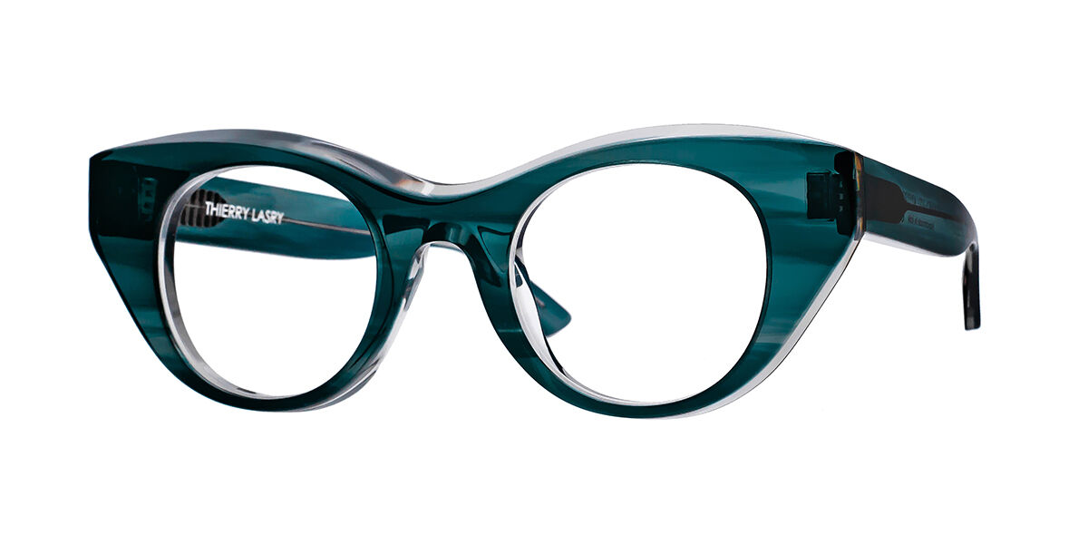 Thierry Lasry Vanity 107 Eyeglasses in Transparent Green