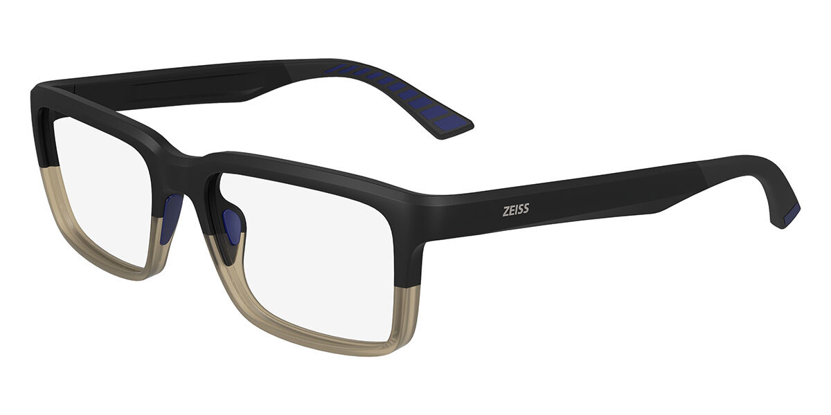 Zeiss ZS23532 007 Eyeglasses in TwoTone Matte Black Transparent Brown