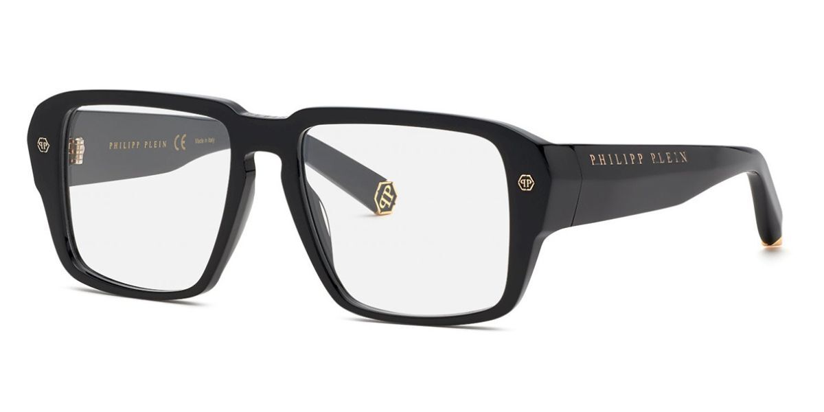 Photos - Glasses & Contact Lenses Philipp Plein VPP081 0700 Men's Eyeglasses Black Size 55 (Fr 