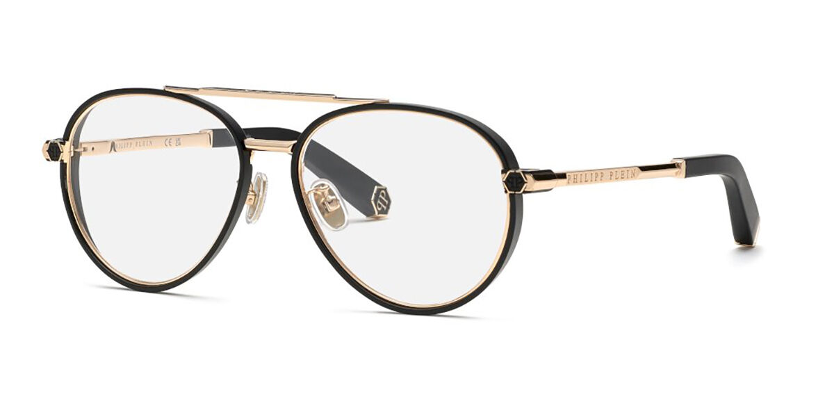 Photos - Glasses & Contact Lenses Philipp Plein VPP137M 0U28 Women's Eyeglasses Gold Size 56 ( 