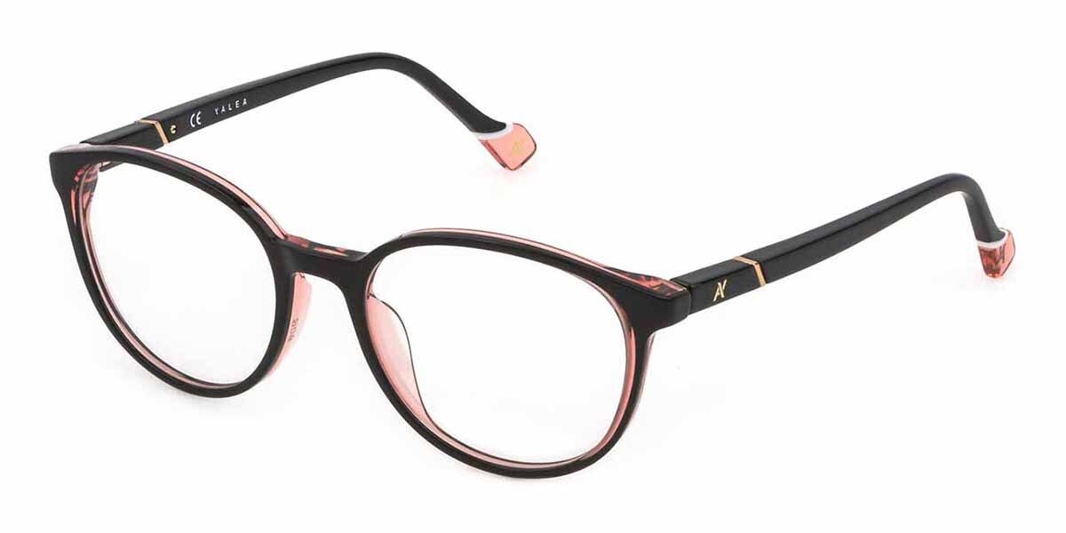 Yalea VYA007V 0TNC Women’s Eyeglasses Black Size 51 - Blue Light Block Available