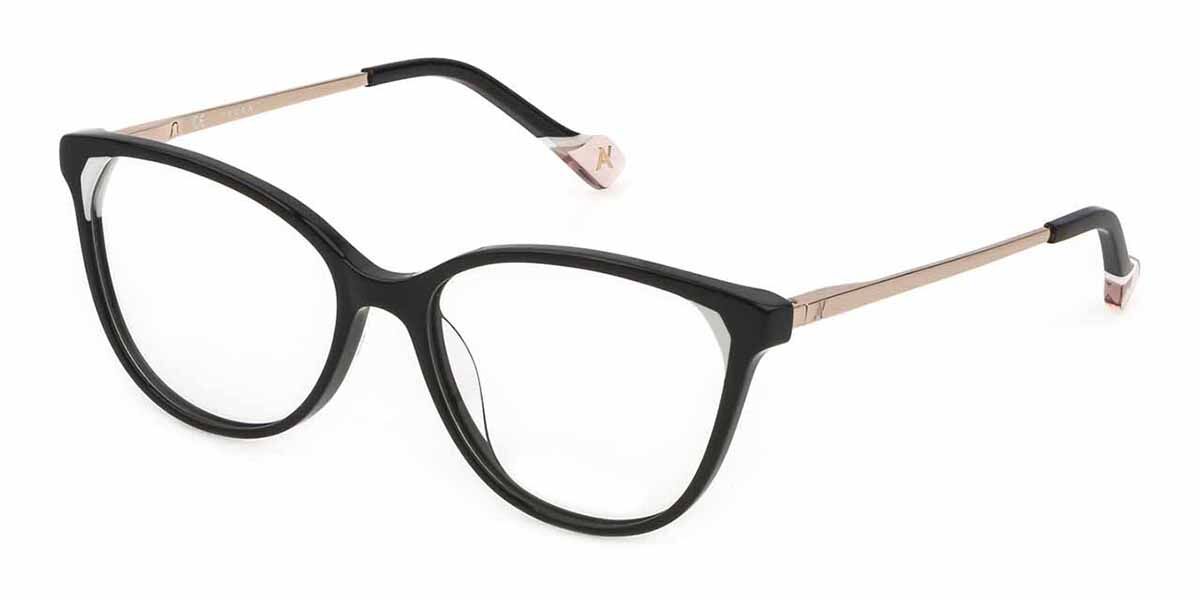 Yalea VYA010 0700 Women’s Eyeglasses Black Size 54 - Blue Light Block Available