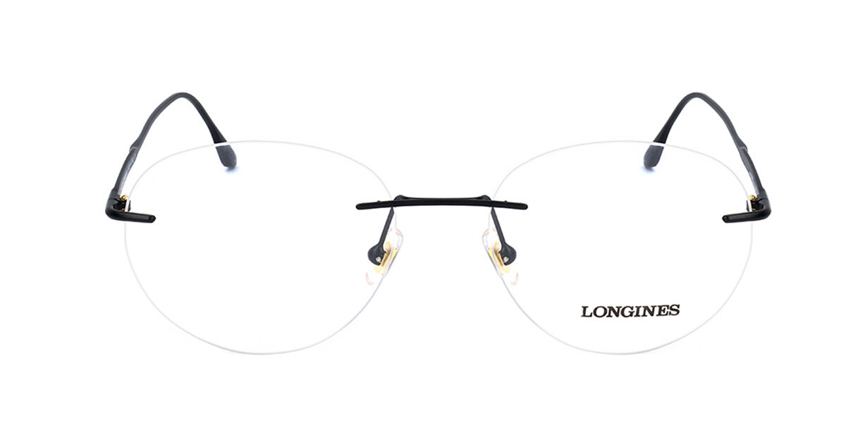 Photos - Glasses & Contact Lenses Longines LG5002-H 002 Men's Eyeglasses Black Size 53  (Frame Only)
