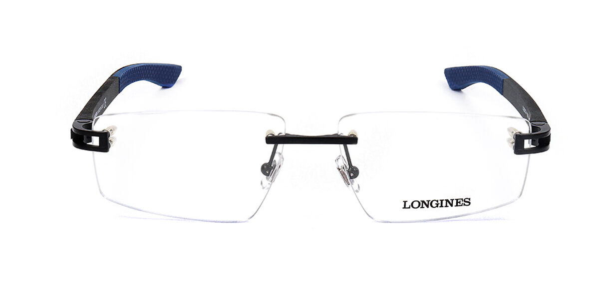 Photos - Glasses & Contact Lenses Longines LG5007-H 002 Men's Eyeglasses Black Size 56  (Frame Only)
