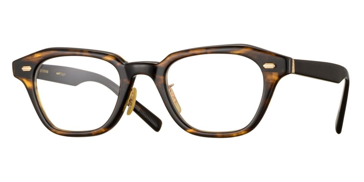 Eyevan Laszlo Dok Men's Glasses Brown Size 48 - Free Lenses - Blue Light Block Available