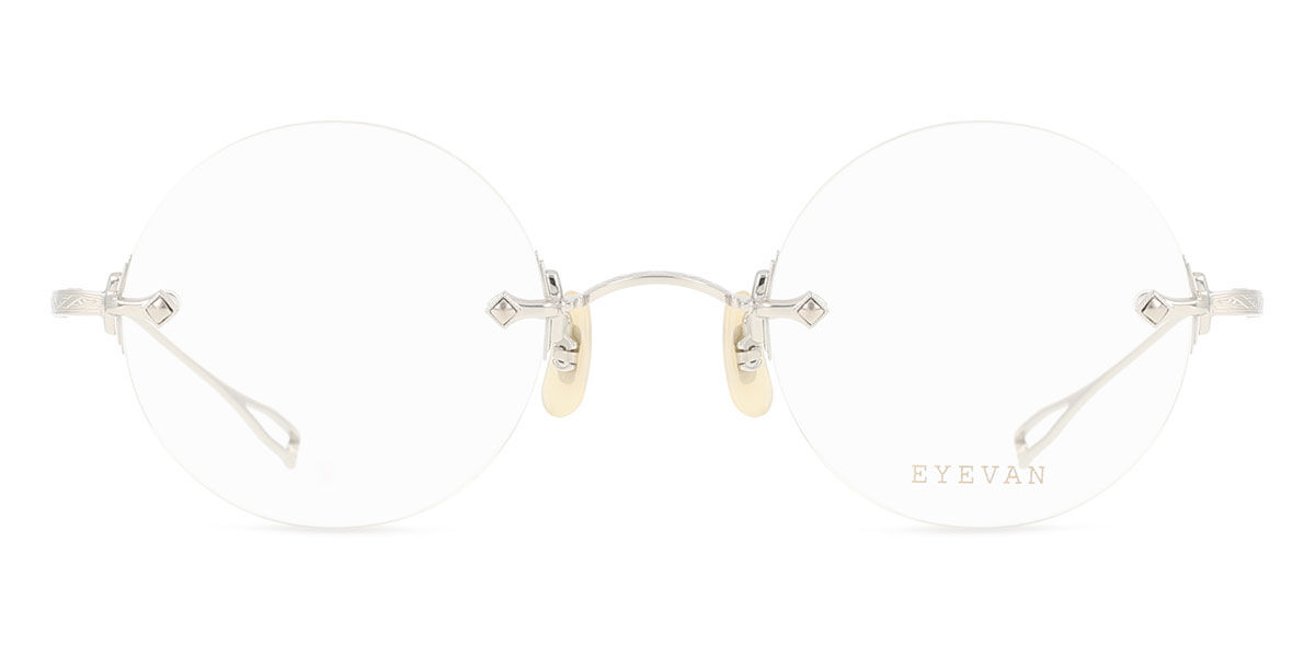 Eyevan Orbit S Men's Glasses Silver Size 44 - Free Lenses - Blue Light Block Available