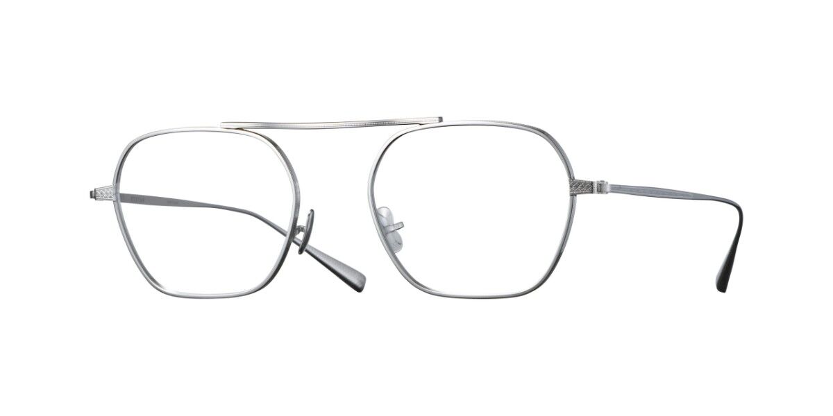 Image of Eyevan Stripes S Óculos de Grau Prata Masculino PRT
