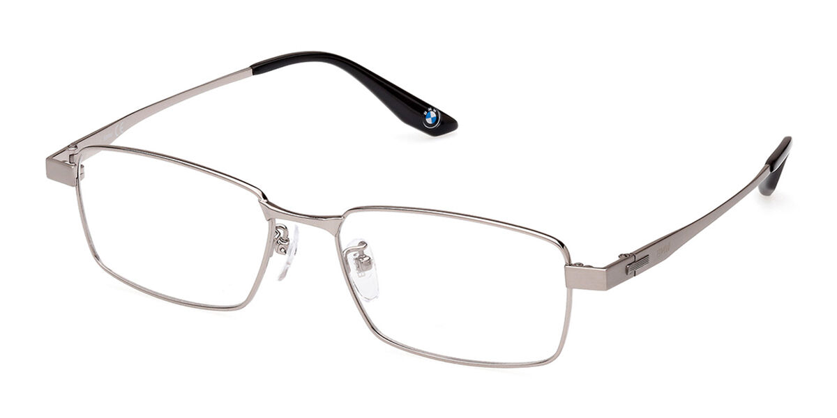 Photos - Glasses & Contact Lenses BMW BW5055-H 014 Men's Eyeglasses Silver Size 56  - Blue L (Frame Only)