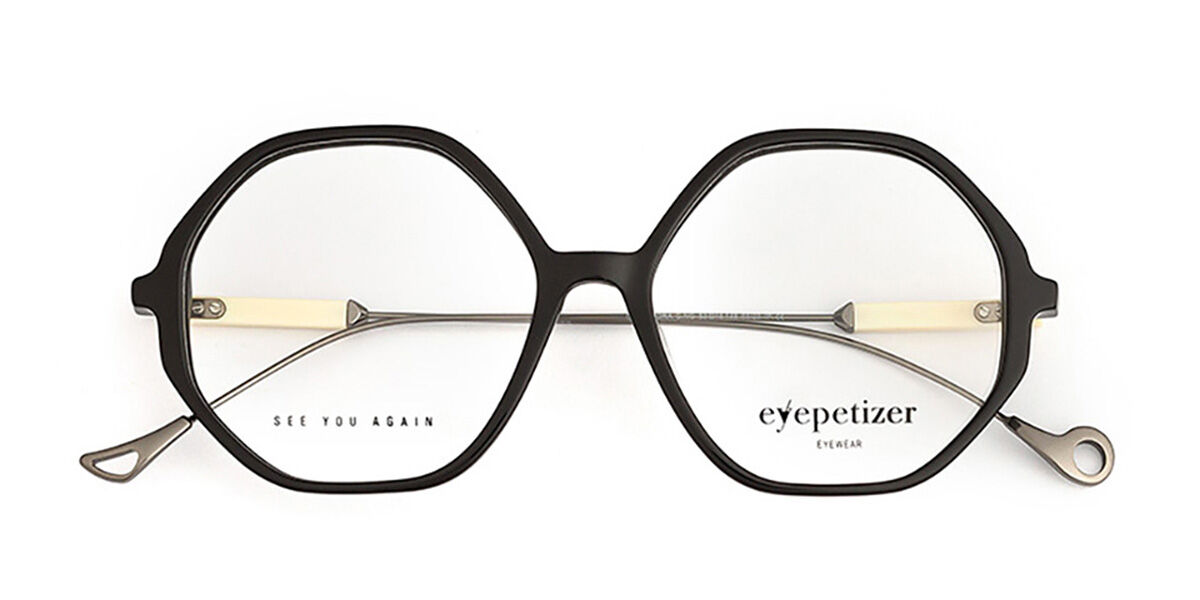 メガネ EYEPETIZER Eyepetizer - CASSANDRA - c.a (CASSANDRA C A) Lunettes Cassandra Black/Crème/Gunmetal | SmartBuyGlasses Canada