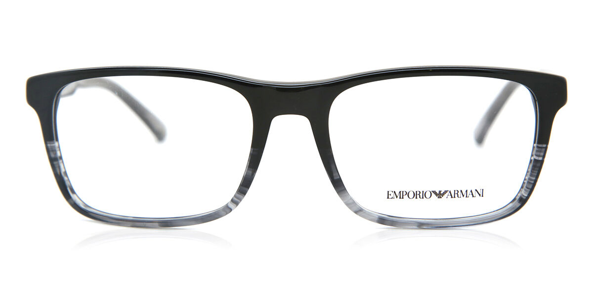 Emporio Armani EA3120 5566 Glasses Black Striped Grey