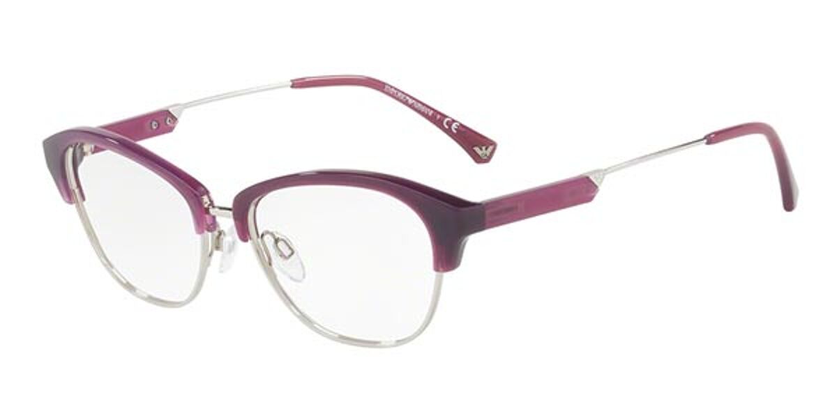 Emporio Armani EA3115 5611 Eyeglasses in Opal Violet/Silver |  SmartBuyGlasses USA