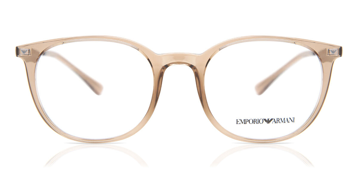 Emporio Armani EA3168 5850 Eyeglasses in Shiny Transparent Brown ...