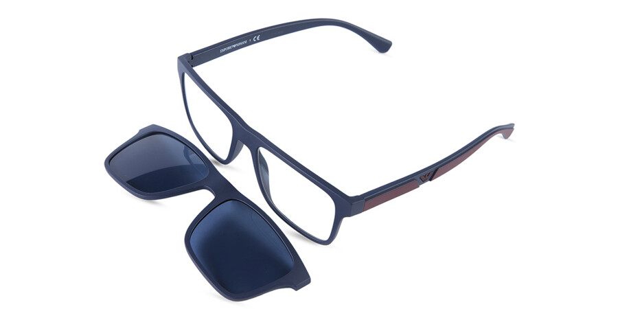 Emporio Armani EA4115 With Clip-On 58541W Glasses Matte Blue | VisionDirect  Australia