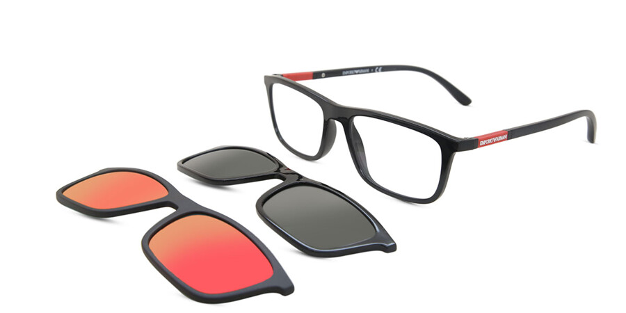 Emporio Armani EA4160 with Clip-On 50171W Eyeglasses in Black |  SmartBuyGlasses USA
