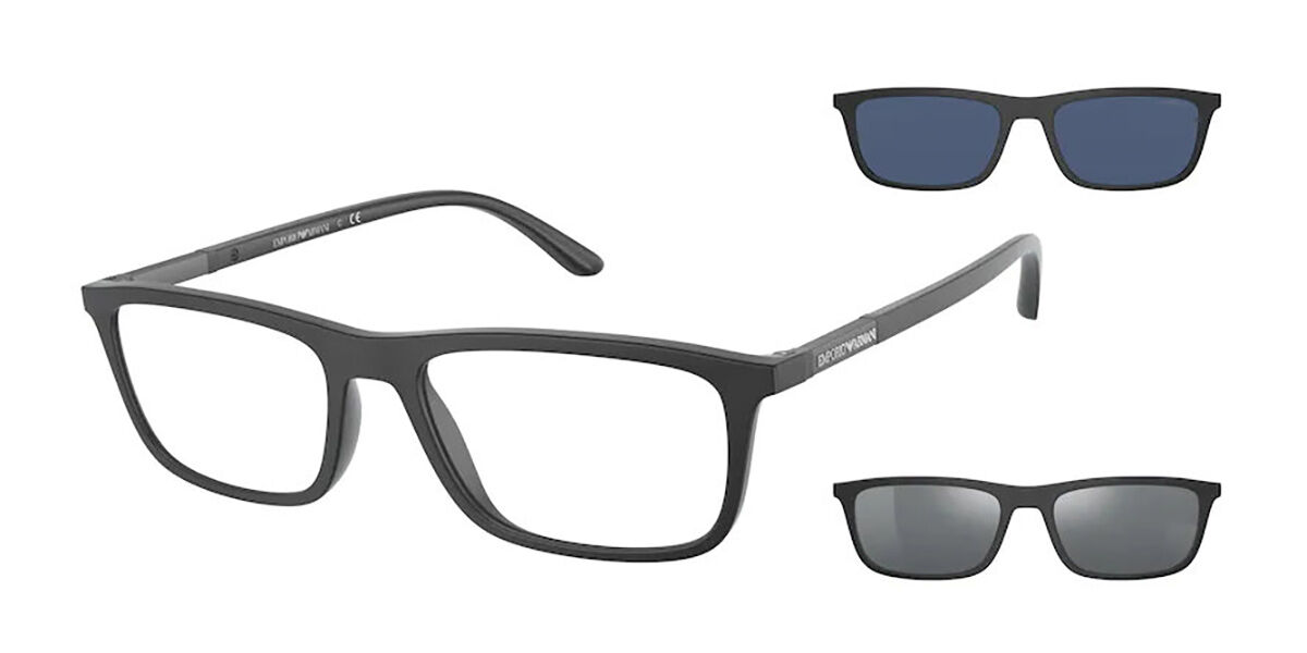 Emporio Armani EA4160 with Clip-On 53231W Glasses Matte Black ...