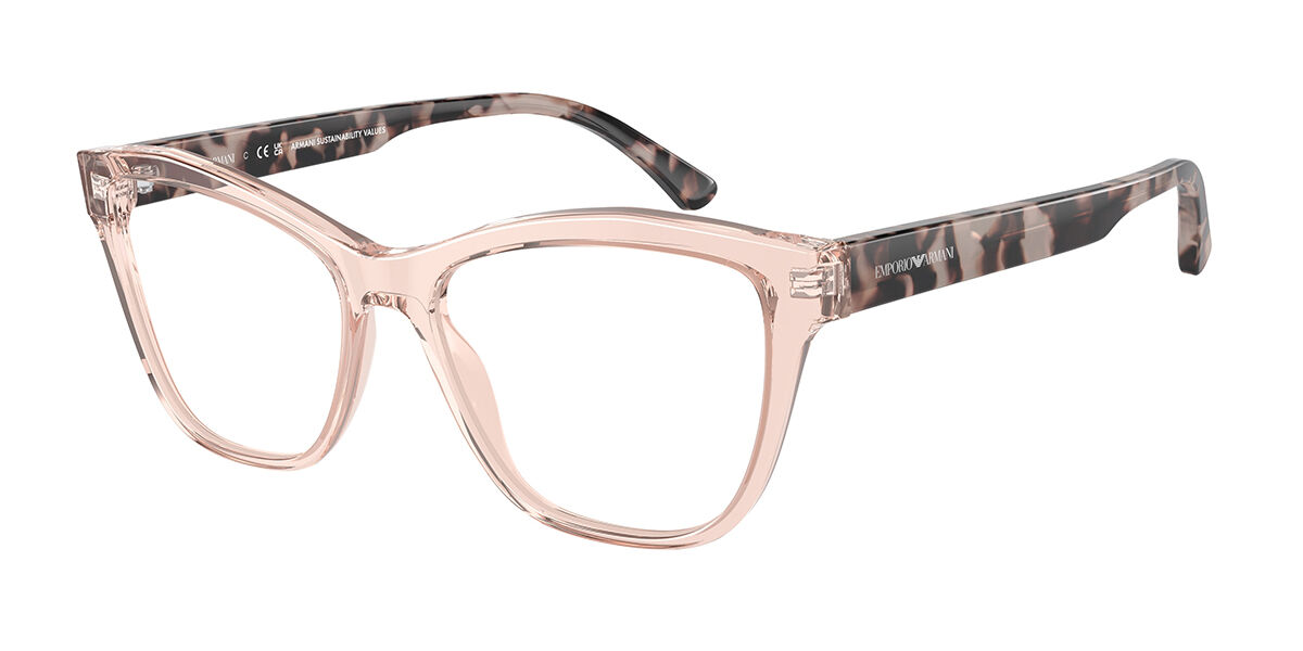 Emporio Armani EA3193 5544 Glasses Transparent Glossy Pink ...