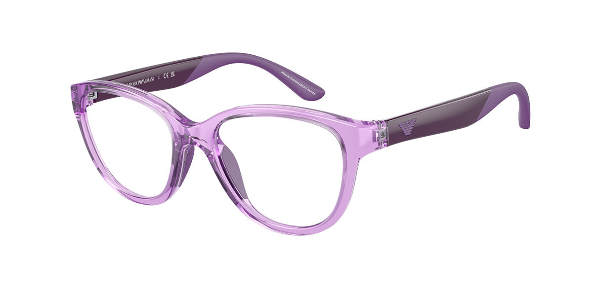 Emporio Armani EK3002F Kids Asian Fit 6143 Kids' Eyeglasses Purple Size 47 (Frame Only) - Blue Light Block Available