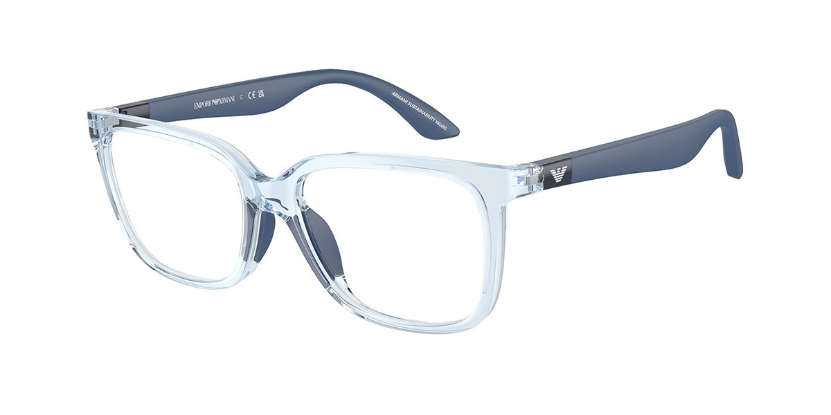 Emporio Armani EK3006F Kids Asian Fit 6141 Kids' Eyeglasses Blue Size 49 (Frame Only) - Blue Light Block Available