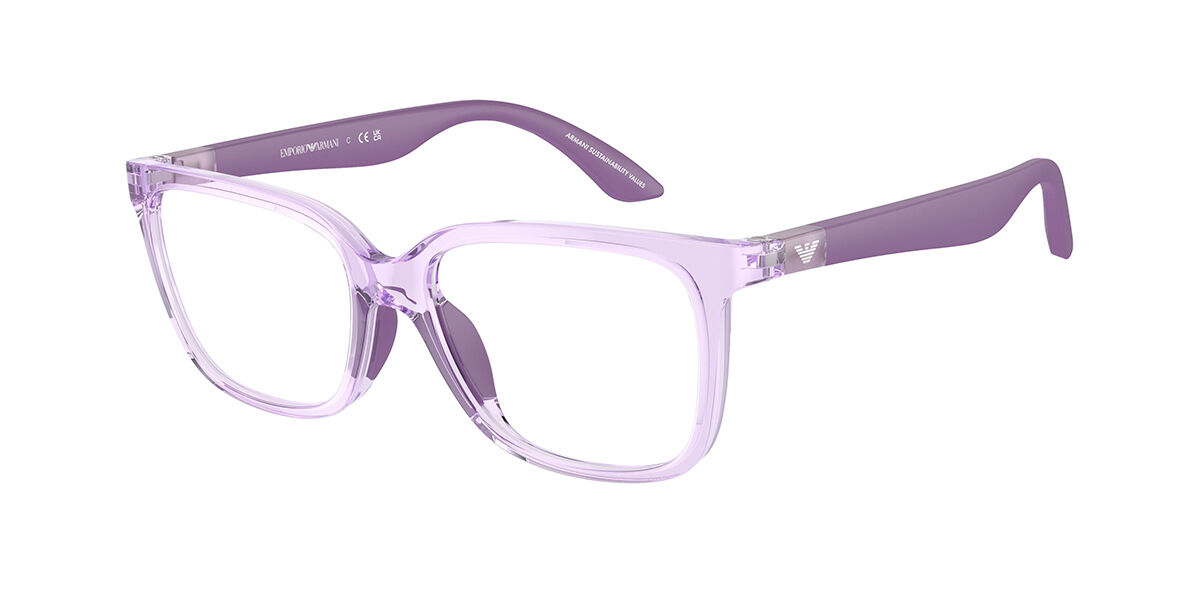 Emporio Armani EK3006F Kids Asian Fit 6143 Kids' Eyeglasses Purple Size 49 (Frame Only) - Blue Light Block Available