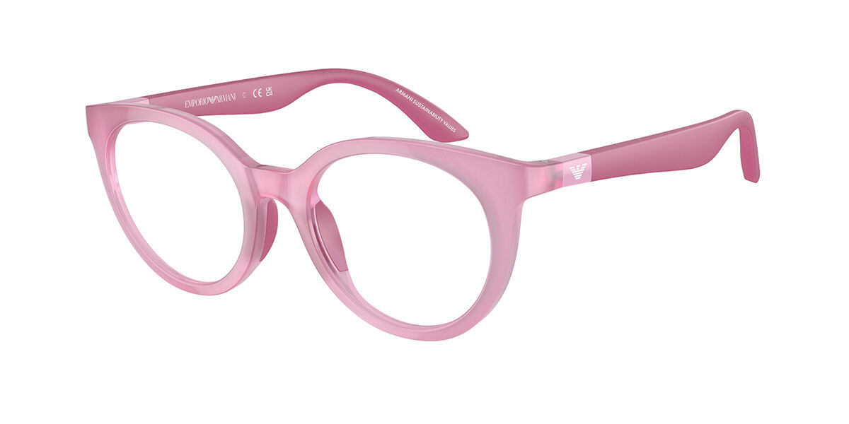 Emporio Armani EK3007F Kids Asian Fit 6133 Kids' Eyeglasses Pink Size 47 (Frame Only) - Blue Light Block Available