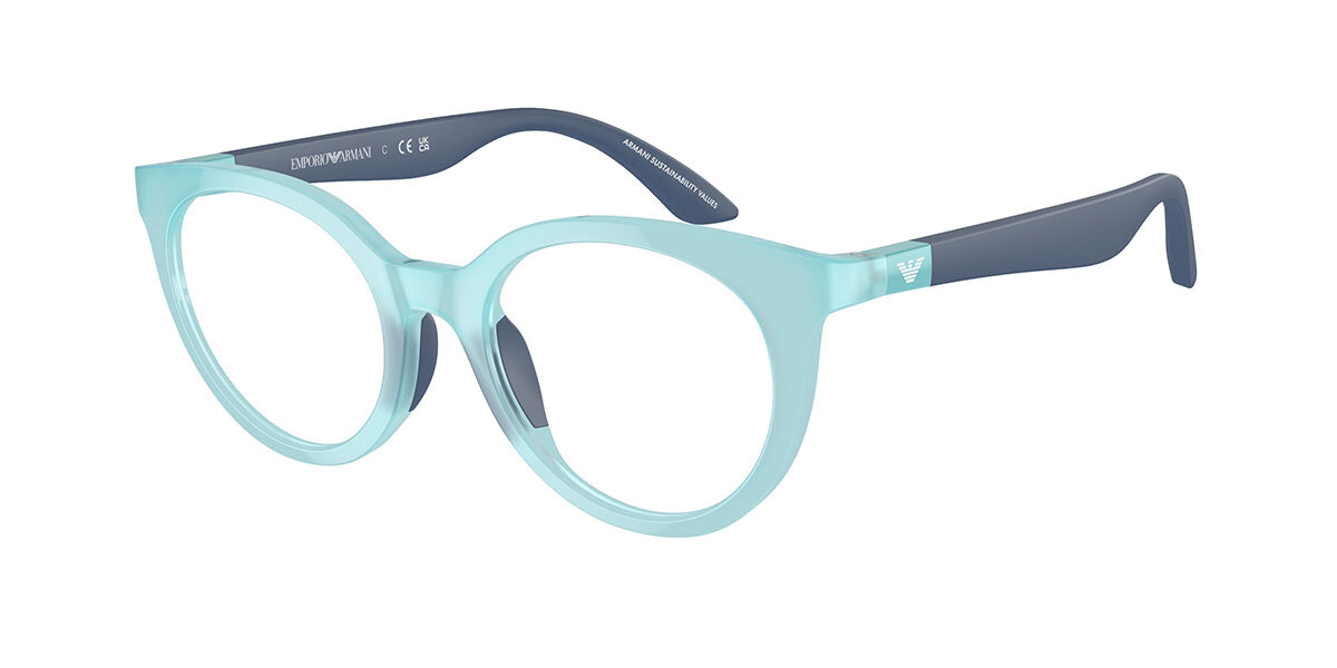 Emporio Armani EK3007F Kids Asian Fit 6137 Kids' Eyeglasses Blue Size 47 (Frame Only) - Blue Light Block Available