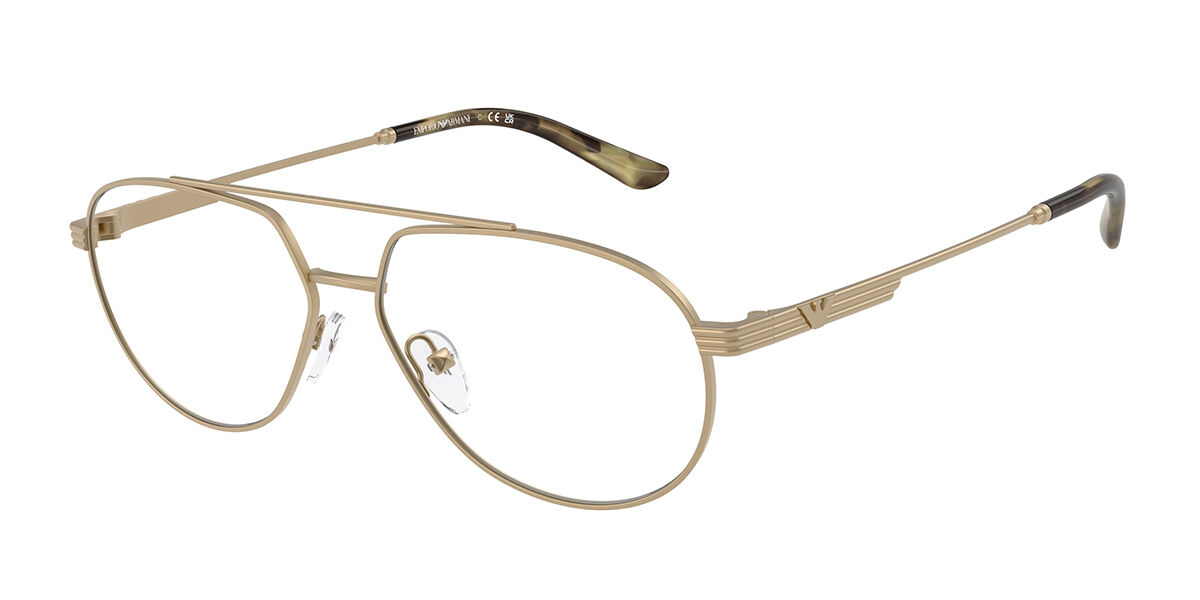 Emporio Armani EA1165 3002 Men's Eyeglasses Gold Size 54 (Frame Only) - Blue Light Block Available