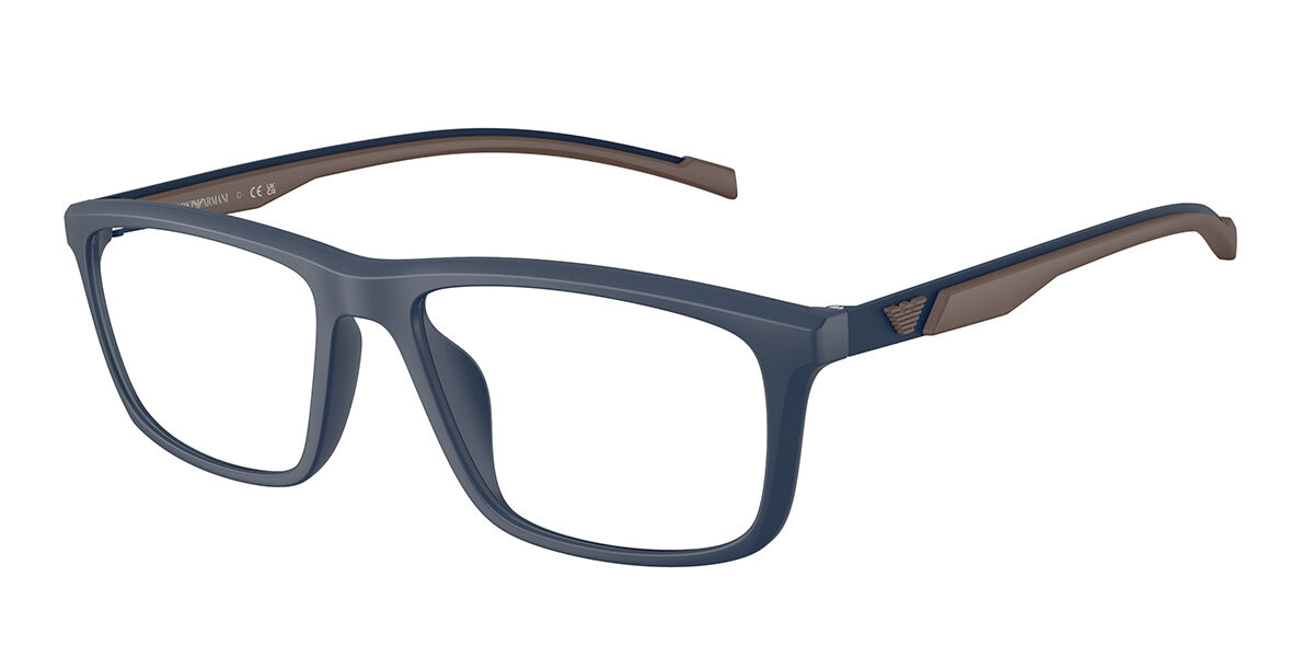 Emporio Armani EA3286U 6185 Men's Glasses Blue Size 53 - Free Lenses - Blue Light Block Available