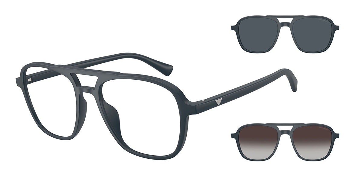 Emporio Armani EA4279U with Clip-on 64501W Men's Glasses Blue Size 51 - Free Lenses - Blue Light Block Available
