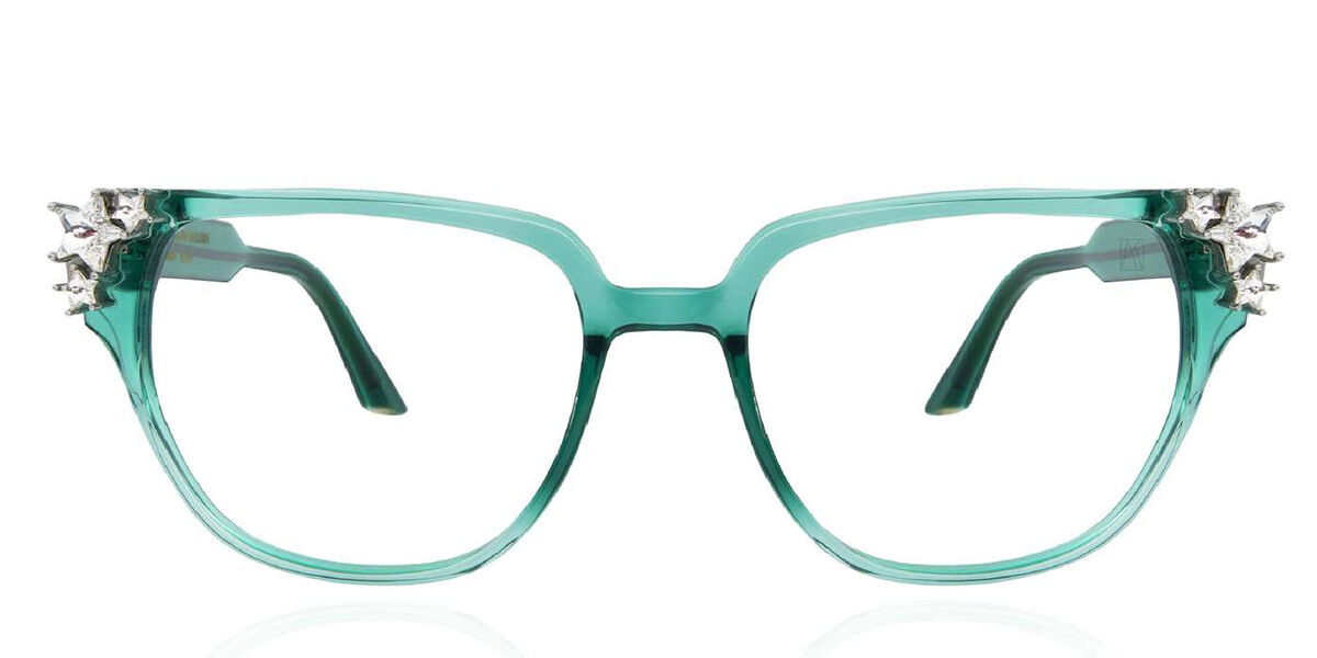 Anna-Karin Karlsson BOULEVARD OF DREAMS Jade Stars Women's Eyeglasses Green Size 57 (Frame Only) - Blue Light Block Available